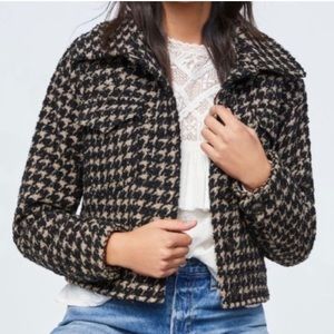Anthropologie houndstooth jacket